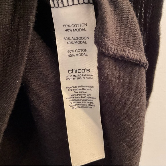 Chico’s The Ultimate Tee - Chico’s Size 1 / Small - Black - Picture 6 of 9